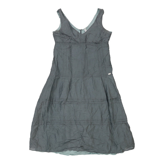 Vintage Trussardi Mini Dress - XL Grey Linen Blend