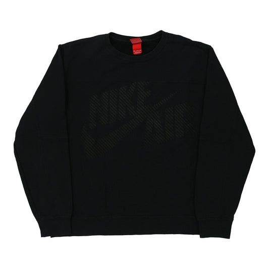 Vintage Nike Spellout Sweatshirt - 2XL Black Cotton