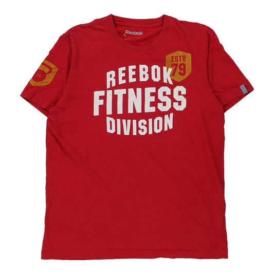 Vintage Reebok T-Shirt - Large Red Cotton