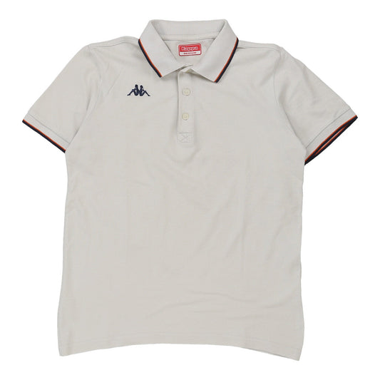 Vintage Kappa Polo Shirt - Medium White Cotton