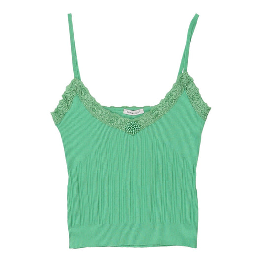 Vintage L'Altra Maglia Cami Top - Medium Green Viscose Blend