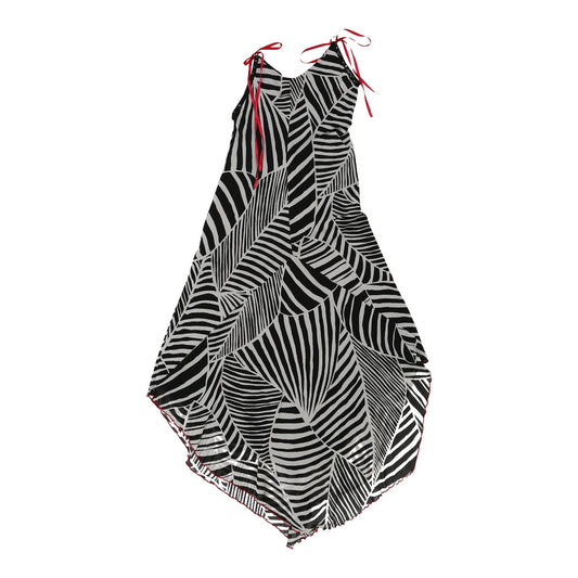 Vintage Maria Grazia Dondi Striped Dress - Small Black & White Viscose Blend