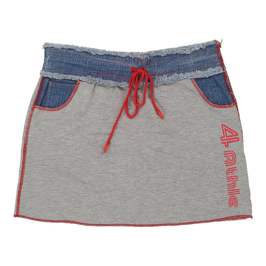 Vintage Modi & Moda Mini Skirt - Medium Grey Cotton