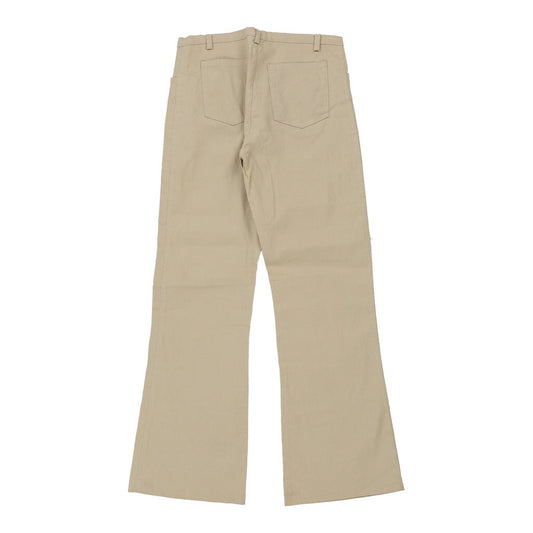 Vintage Onyx Trousers - 28W UK 6 Beige Cotton