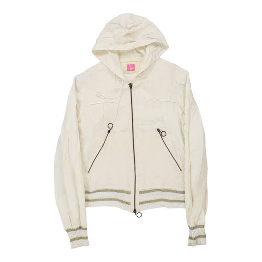 Vintage Now Or Never Jacket - Medium White Cotton