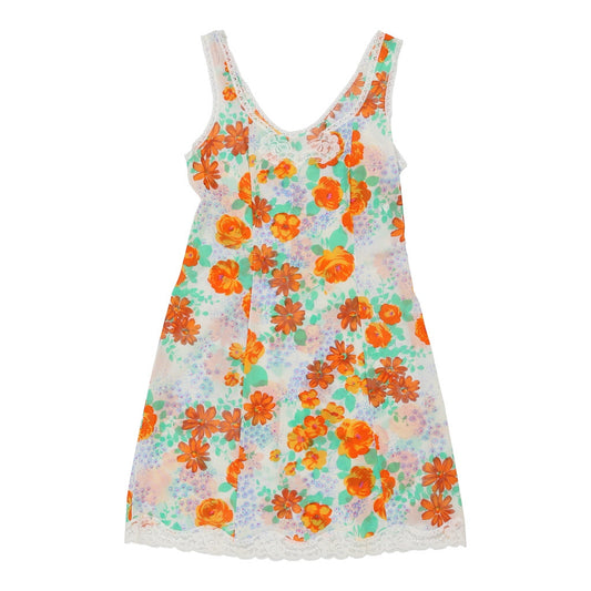 Vintage 1980's Unbranded Floral Dress - Small Multicoloured Viscose