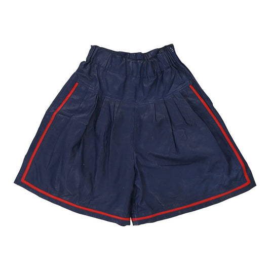 Vintage 1970's Lesy Shorts - Small Navy Leather