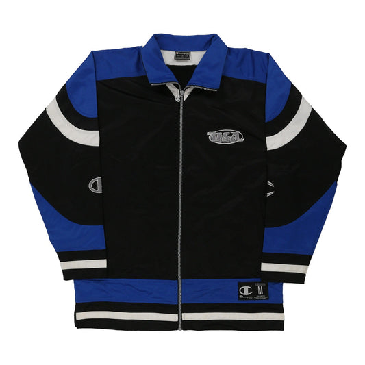 Vintage black USA Champion Track Jacket - mens medium