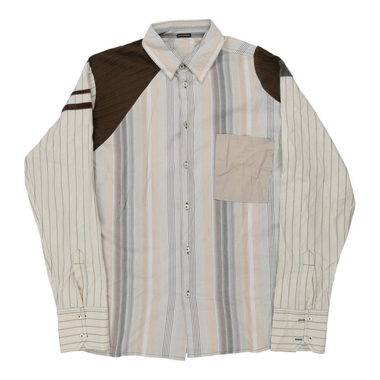 Vintage beige Energie Shirt - mens x-large