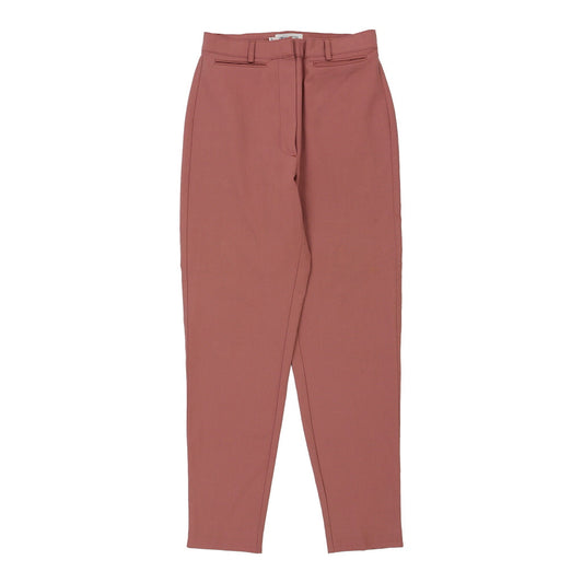 Vintage Benetton Trousers - 28W UK 10 Pink Cotton Blend