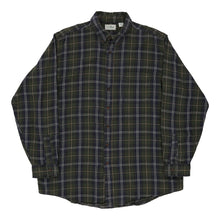  L.L.Bean Checked Flannel Shirt - XL Green Cotton - Thrifted.com
