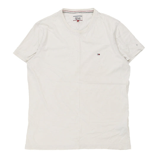 Vintage white Tommy Hilfiger Denim T-Shirt - mens large