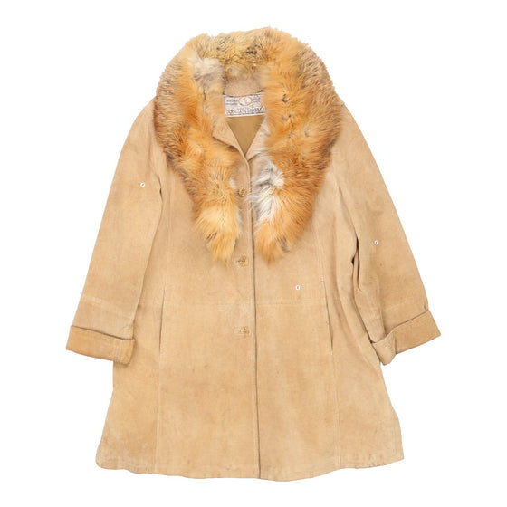 Mirella Pogianni Coat - XL Beige Leather - Thrifted.com