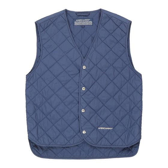 Americanino Vest - Large Blue Nylon - Thrifted.com