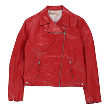  Vintage red Kor Kor Leather Jacket - womens medium