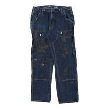  Vintage blue Heavily Worn Carhartt Carpenter Jeans - mens 36" waist