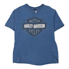  Vintage blue Harley Davidson T-Shirt - mens large