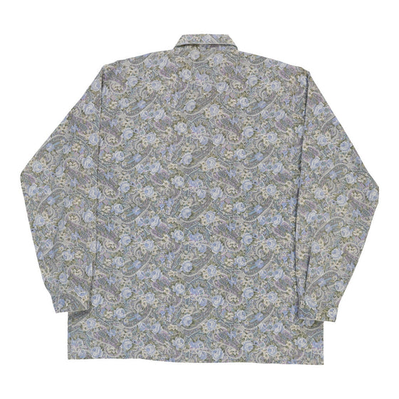 Vintage grey Ruedes Ecoles Patterned Shirt - mens medium