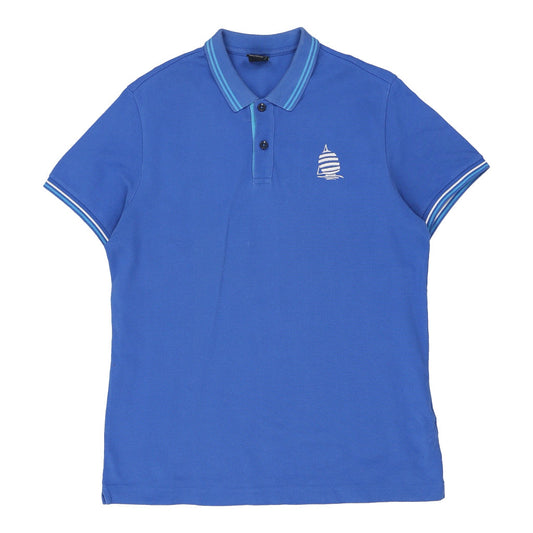 Vintage blue Marina Yachting Polo Shirt - mens large