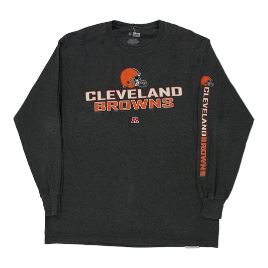 Vintage grey Cleveland Browbs Nfl Long Sleeve T-Shirt - mens large