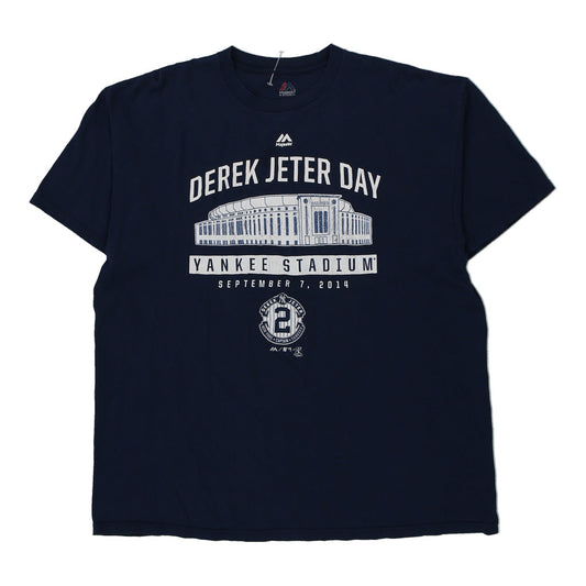 Vintage navy Derek Jeter Day 2014 Majestic T-Shirt - mens x-large
