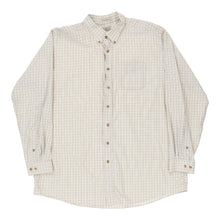  L.L.Bean Checked Shirt - 2XL Cream Cotton - Thrifted.com