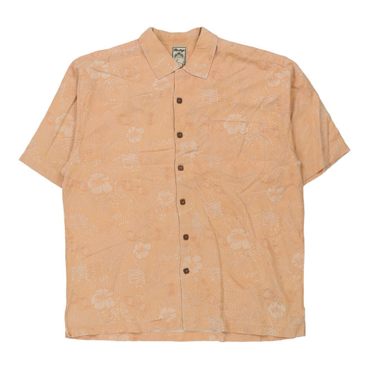 Vintage Montego Hawaiian Shirt - Large Orange Cotton