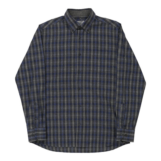 Vintage Coveri Checked Shirt - Large Grey Cotton