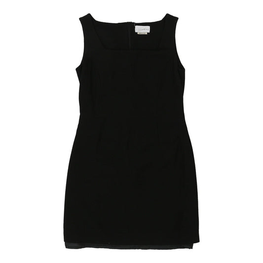 Vintage Linea Emme Mini Dress - Medium Black Wool Blend