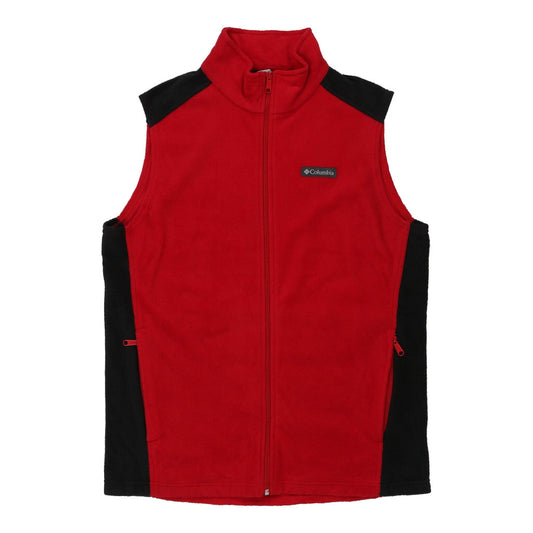 Vintage Columbia Tall Fleece Gilet - Large Red Polyester