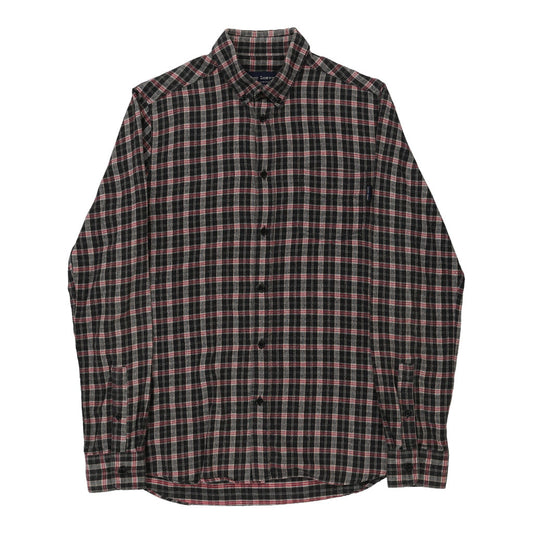 Vintage Shore Leave Checked Shirt - Small Black Cotton