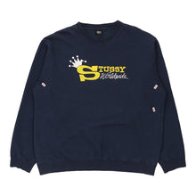  Vintage navy Worldwide Stussy Sweatshirt - mens x-large