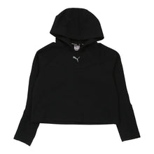  Puma Cropped Hoodie - Medium Black Cotton Blend hoodie Puma   