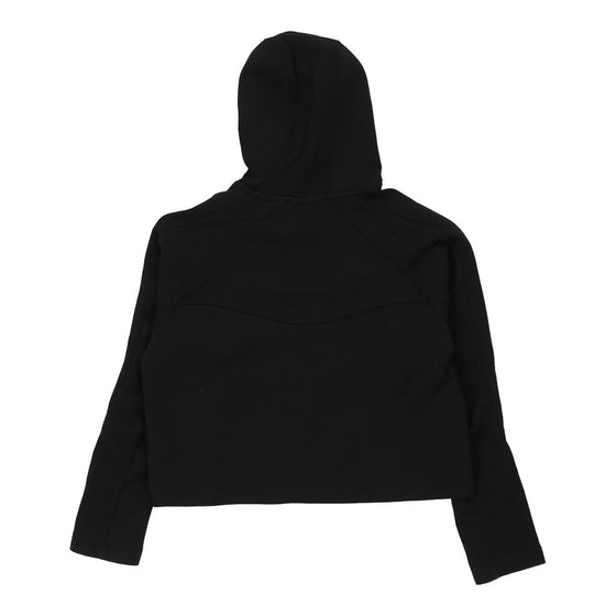 Puma Cropped Hoodie - Medium Black Cotton Blend hoodie Puma   