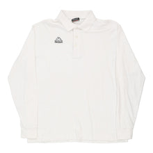  Kappa Long Sleeve Polo Shirt - XL White Cotton long sleeve polo shirt Kappa   