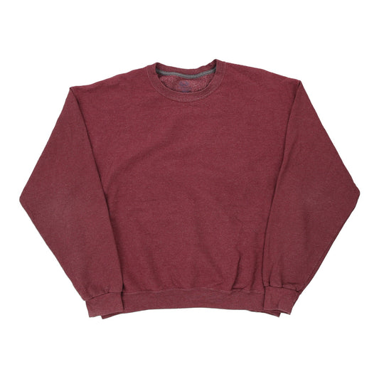 Vintage red Fruit Of The Loom Sweatshirt - mens x-large