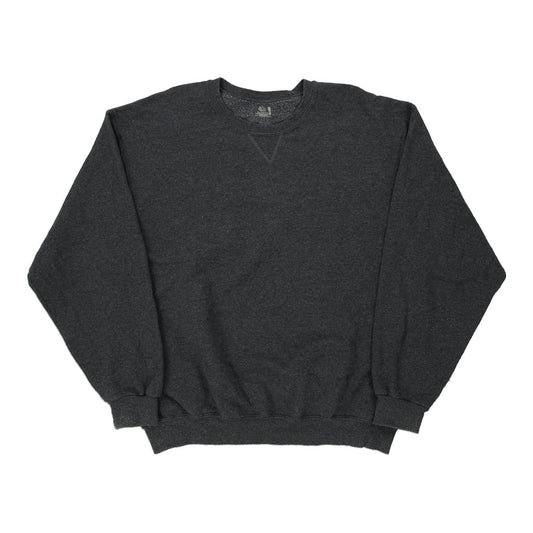 Vintage grey Fruit Of The Loom Sweatshirt - mens x-large
