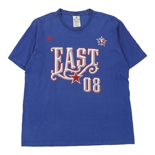 Vintage Adidas NBA T-Shirt - Large Blue Cotton