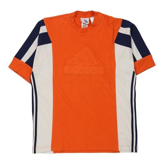 Vintage Adidas T-Shirt - Medium Orange Cotton