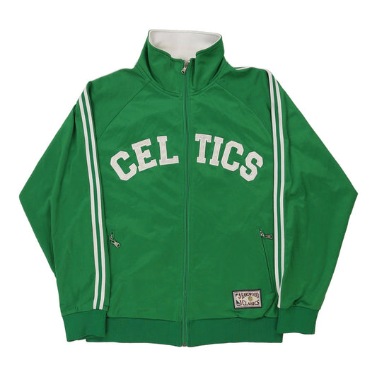 Vintage Boston Celtics Champion NBA Track Jacket - Large Green Polyester