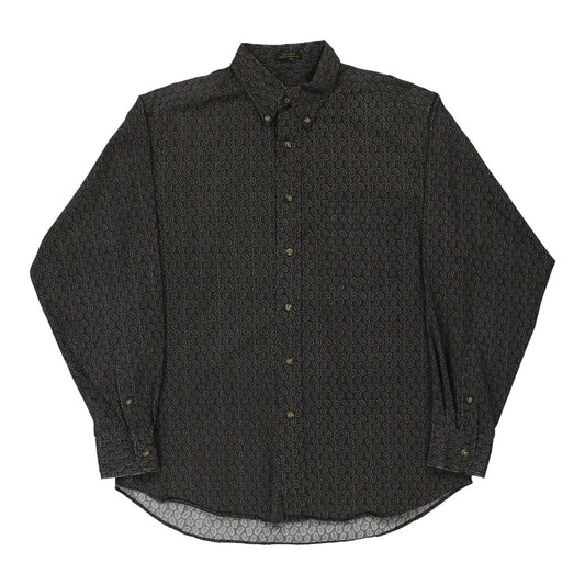 Vintage Club Room Patterned Shirt - Medium Grey Cotton
