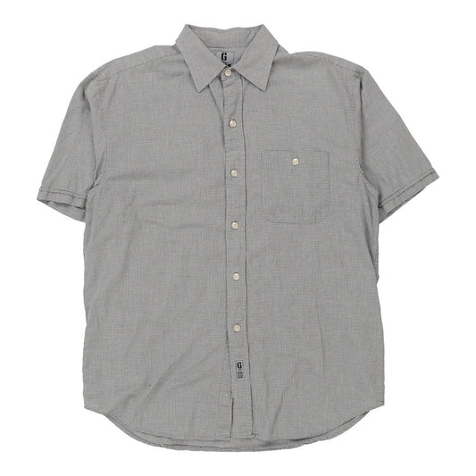 Vintage Guess Short Sleeve Shirt - Medium Grey Cotton