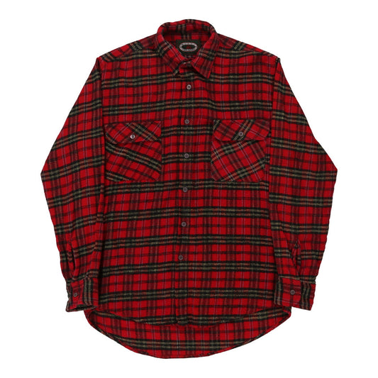 Vintage Steel New Sport Checked Flannel Shirt - Medium Red Cotton