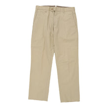  Vintage beige Cotton Belt Trousers - mens 32" waist