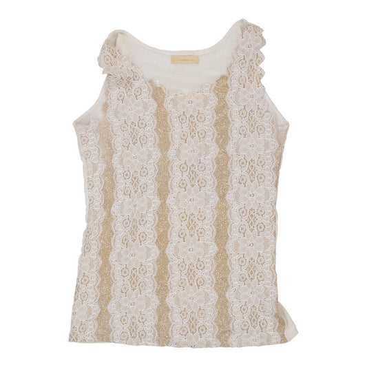Vintage beige Elisaimmagini Top - womens medium
