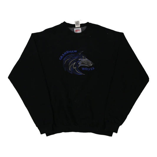Vintage black Grandview Wolves Fruit Of The Loom Sweatshirt - mens x-large