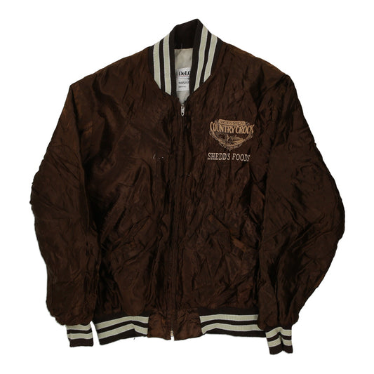 Vintage brown Made in USA Shedd's Spread De Long Varsity Jacket - mens large
