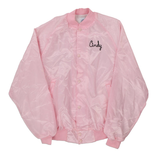 Vintage pink Made in USA Pink Ladies Cruisin Usa Varsity Jacket - womens medium