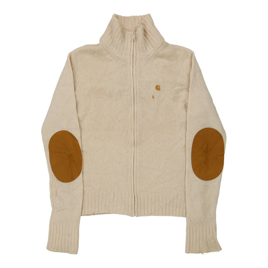 Vintage Carhartt Zip Up - Small Beige Wool