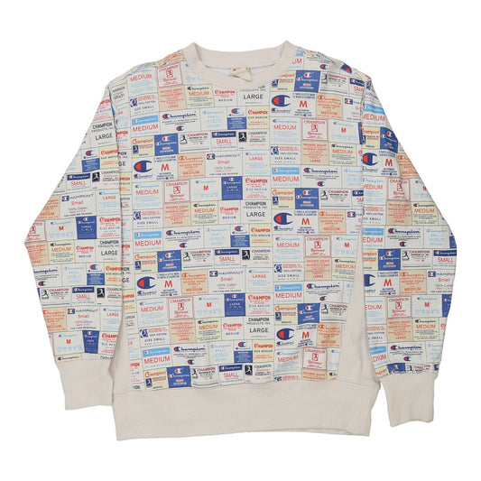 Vintage white Champion Sweatshirt - mens x-large